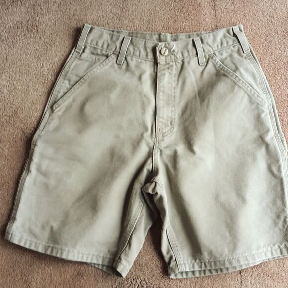 Carharrt Men's Tan Canvas  Utility Work Shorts - Picture 4 of 10